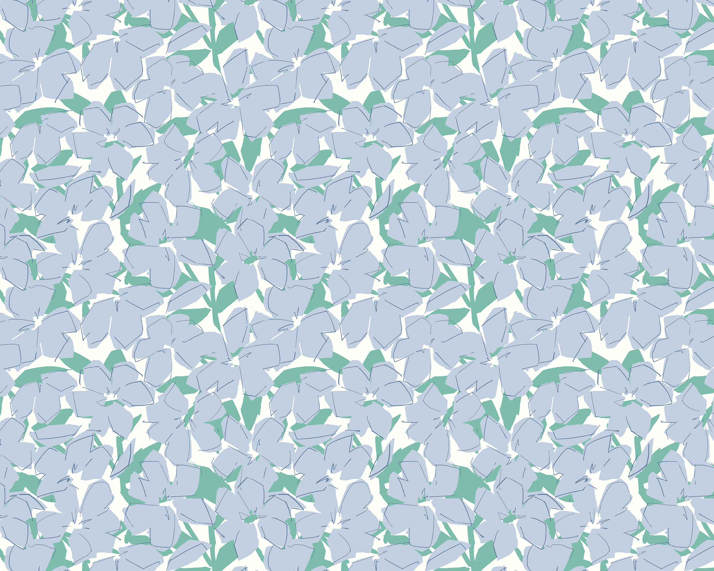 BOLD FLOWER SAXE BLUE