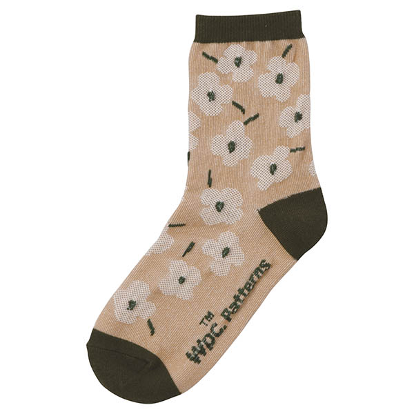 Tabio×Wpc. Patterns フロートメリーフラワーロークルー